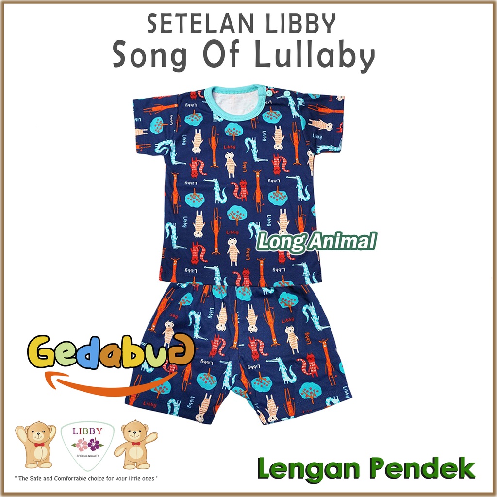 Libby Song Of Lullaby Pendek | Setelan Kaos Anak Berkualitas | Lengan Pendek + Celana Pendek