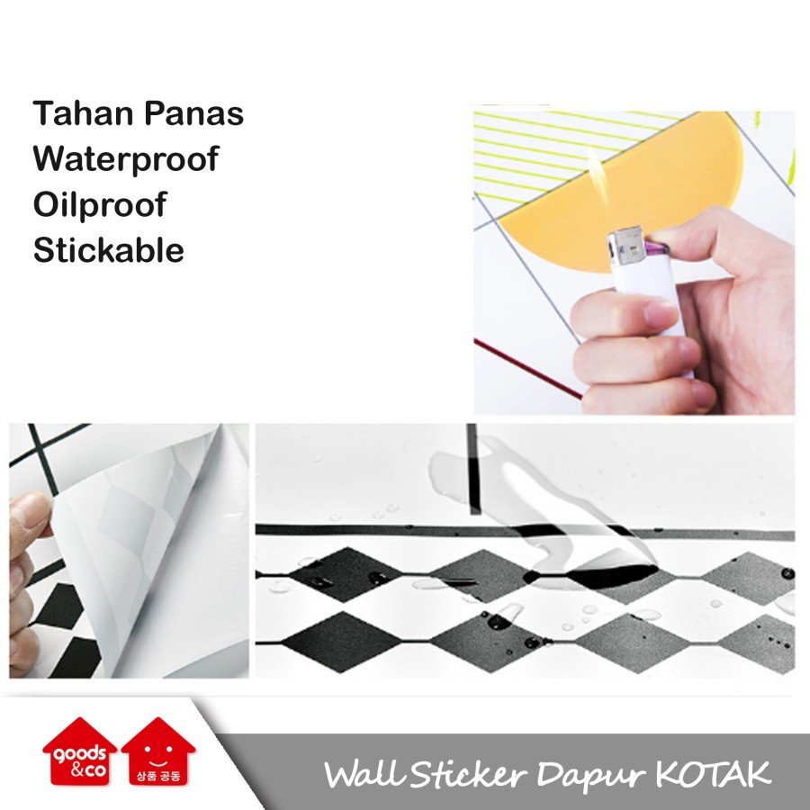 Wall Sticker Dapur 5 Meter x 60cm KOREA Waterproof Oilproof Serbaguna