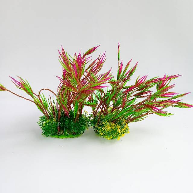 Tanaman Plastik Import hiasan dekorasi Aquarium Aquascape M 859 Tinggi 23cm Harga per 1 pcs
