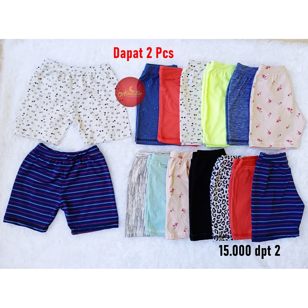 Celana Pendek Anak Harian / 2 Pcs Celana Pendek Bayi dan Anak