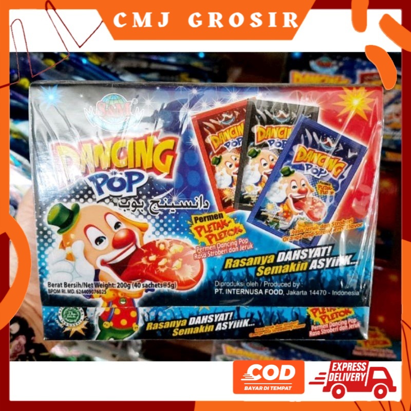

GROSIR DANCING POP BOX ISI 40 PCS | DANCING POP 10 PCS | DANCING POP 20 PCS | DANCING POP PERMEN PLETAK PLETOK BOX