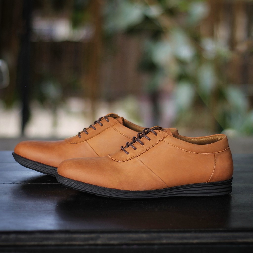 ACCENT CAMEL |FORIND x Reyl| Sepatu Kulit Asli Vintage Klasik Casual Pria Sport Original Footwear