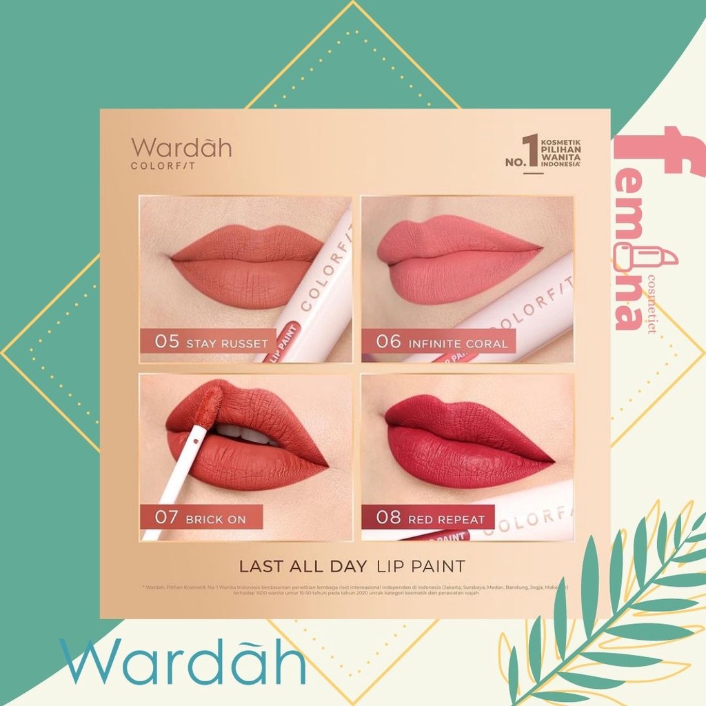COLORFIT LAST ALL DAY LIP PAINT - lipcream wardah - lipcream