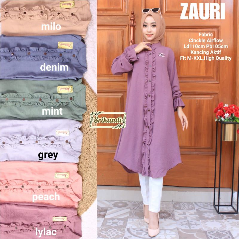 zauri tunik polos by srikandi