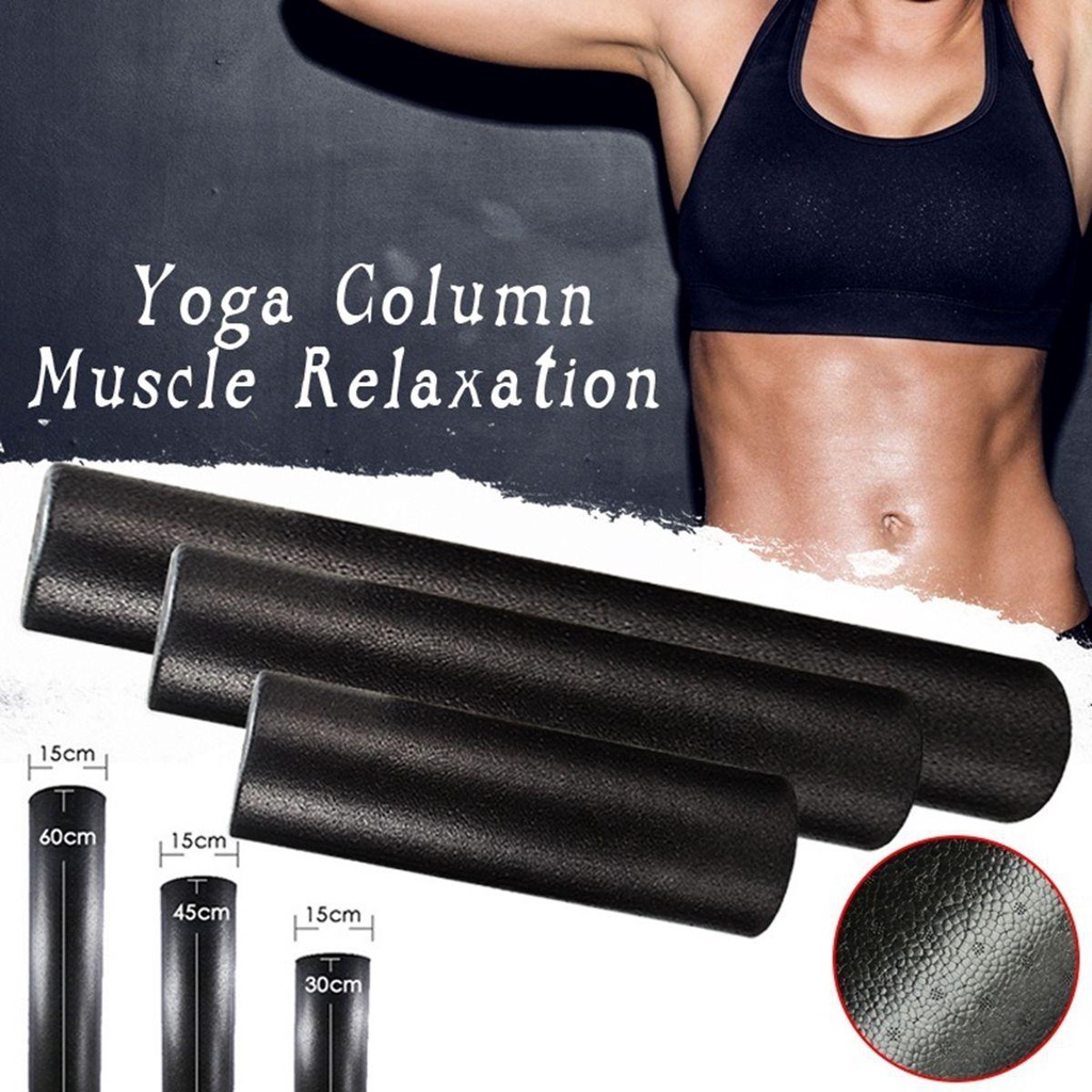 Rebuy Roller Busa 4 Ukuran Warna Hitam Untuk Yoga / Fitness / Pilates