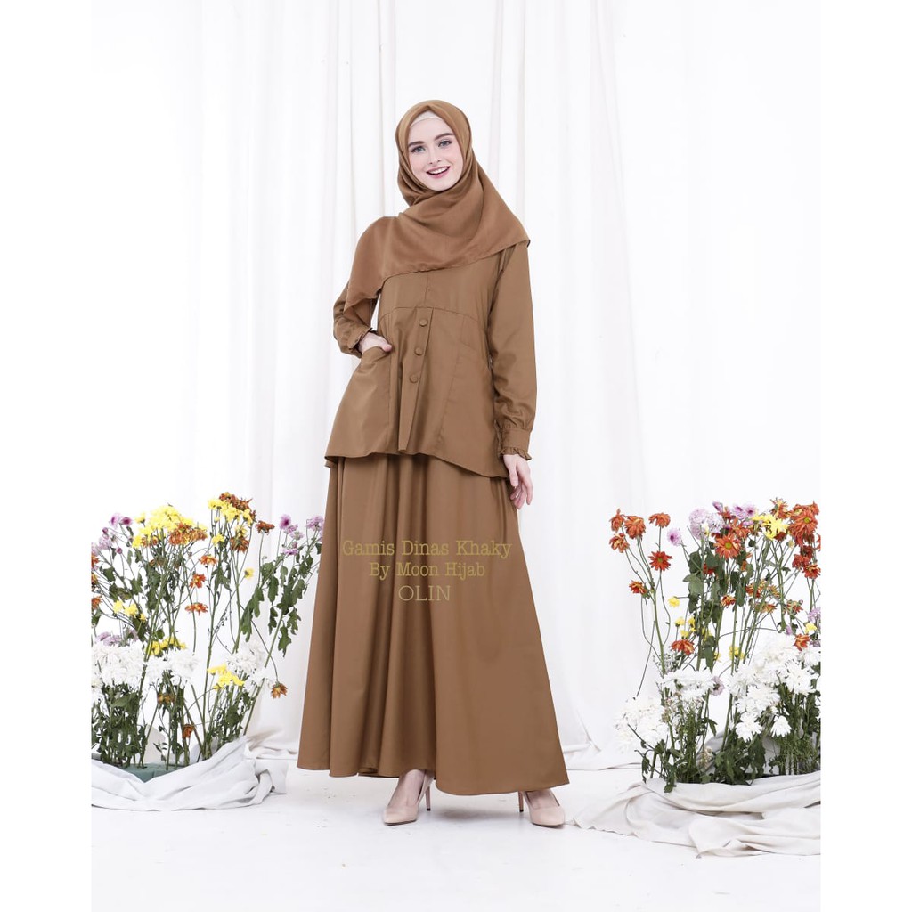 Gamis Moon Hijab Khaky Pemda Olin