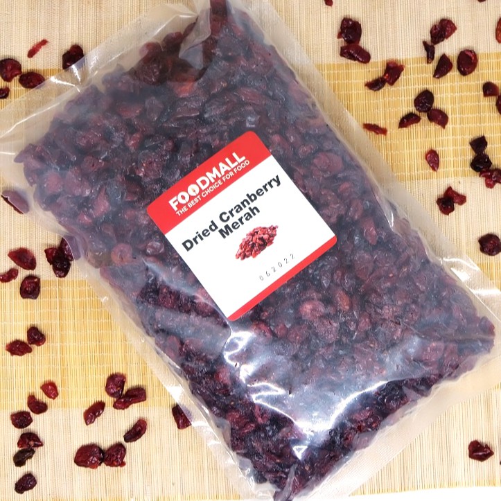 

Cranberry Unsweetened / Dried Cranberry MERAH / Buah Cranberry Kering Snack Cemilan Sehat Diet Enak 1 Kg
