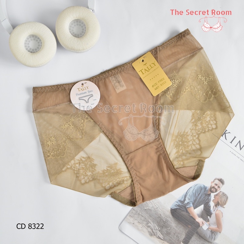 TALLY CD CELANA DALAM RENDA 8322 I FREE SIZE I FIT XL I BAHAN KATUN RENDA ANTI GATAL