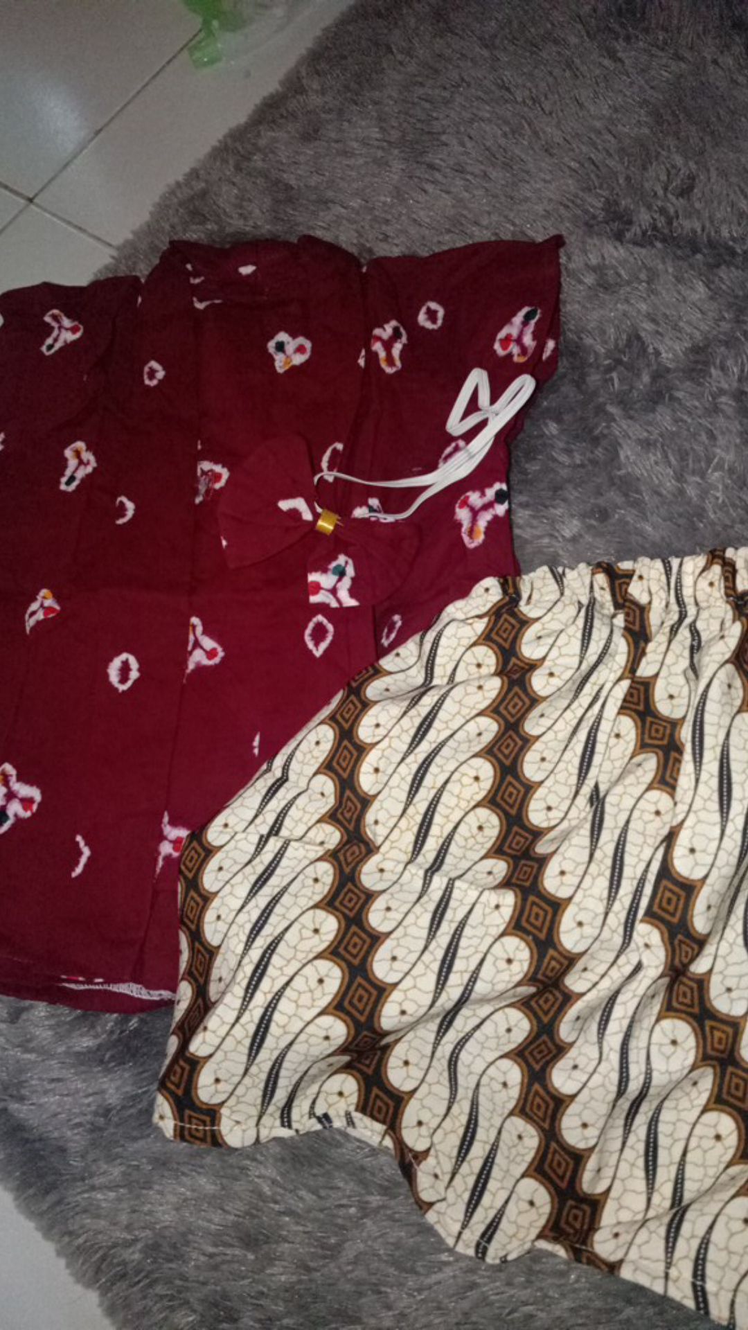 Kebaya Kutubaru Anak - Jumputan Ori | Kebaya Batik Anak | Baju Sekolah Anak | Kebaya Jumputan Ori