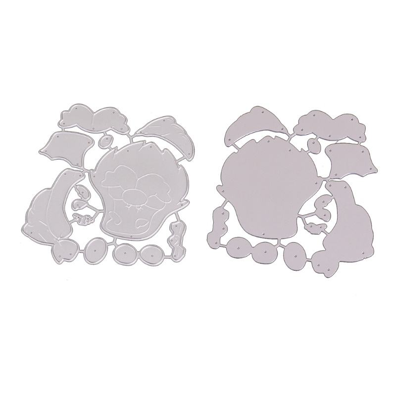 Cetakan Stensil Cutting Dies Motif Santa Claus Bahan Metal Untuk Scrapbook / Craft DIY