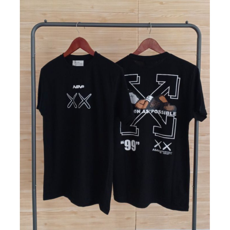 Kaos Tshirt Baju Off white Hitam Original Premium Kaos Distro