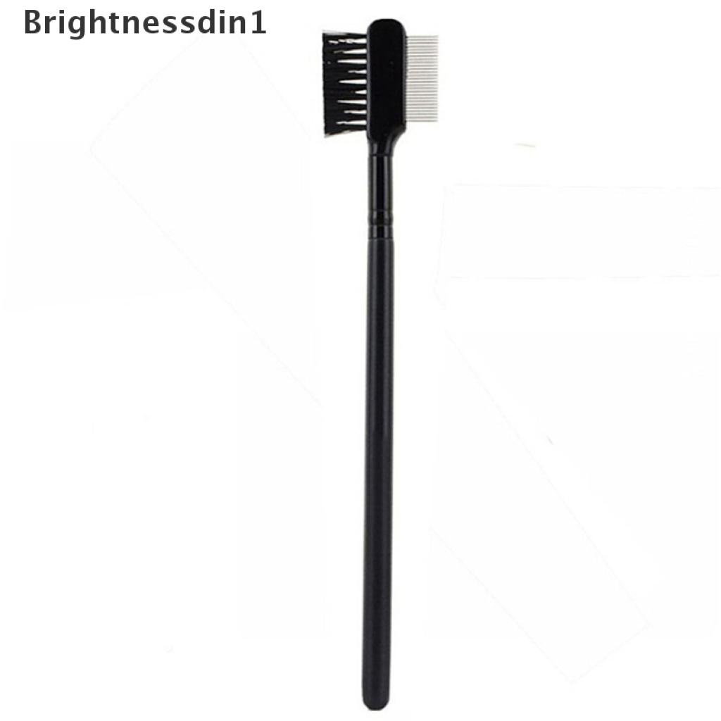 1 Pc Brush Sisir Extension Bulu Mata Alis Model Dual-Comb Bahan Metal Steel Untuk Alat Makeup