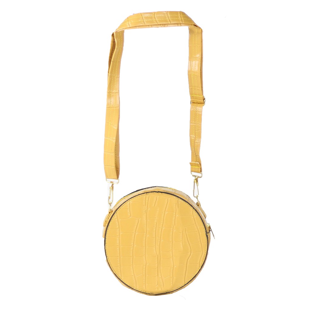 Tas Selempang Wanita Fashionable Bag Round Starvia Warna Kuning Nyaman Berkualitas Sling Bag Cantik