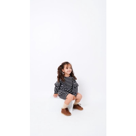 SAKURA SET - Promo 10.10 Baju Setelan Anak Bayi Baby Kids Cewek Perempuan Kaos Belang Stripe Lucu Murah 1 2 3 4