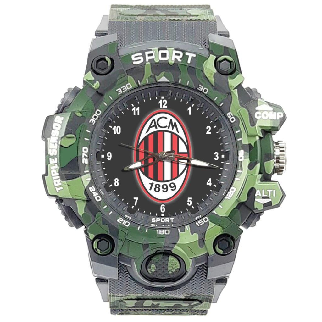 (ISTIMEWA BOSSQUE) JAM CUSTOMMILAN STRAP ARMY - 5 Warna