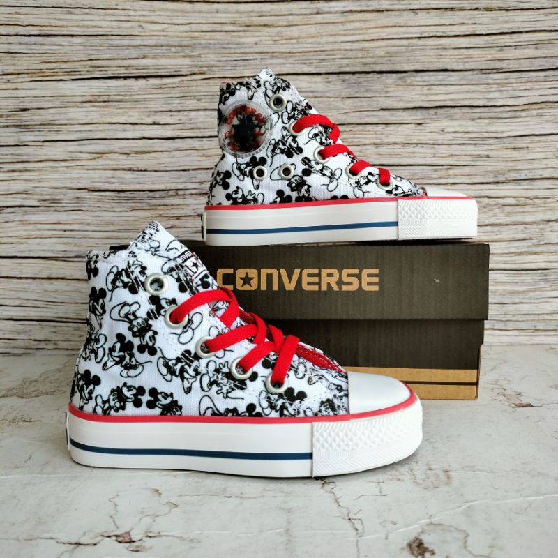 SEPATU ANAK MICKEY CONVERSE PREMIUM HIGH QUALITY CONVERSE MICKEY ANAK TALI