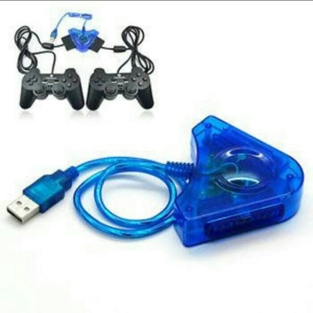 PROMO SUPER MURAH Bundling 2pcs stik ps2 + 1 pcsKonverter (sambungan) ke PC