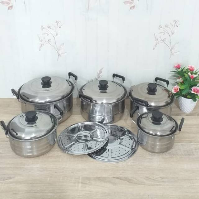 PANCI DINASTY 5 PCS STEAMER / PANCI DINASTY 1 SET ISI 5 MURAH / DANDANG / KUKUSAN / AMERICA HIGH POT