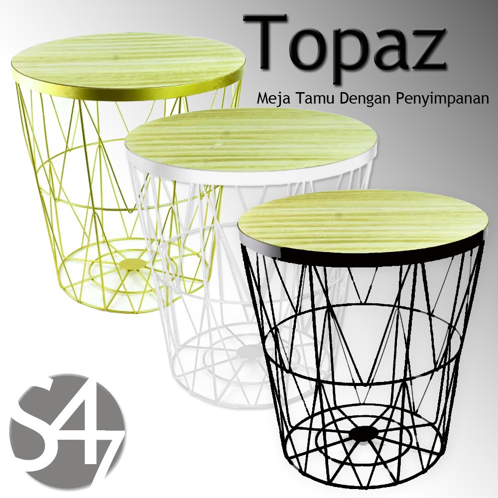  informa  TOPAZ  Meja  Bangku Dengan Keranjang Penyimpanan 