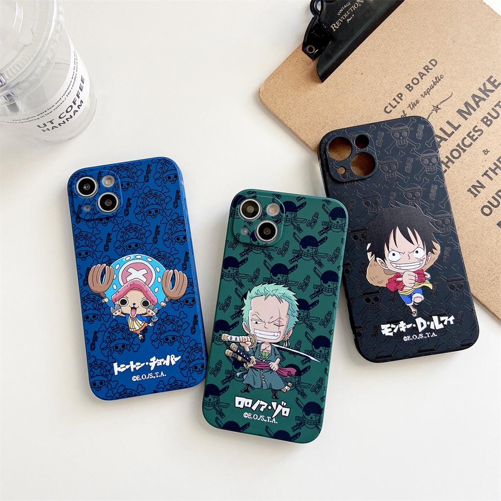 Soft Case Motif Kartun Luffy Untuk Iphone 13 12 11 Pro Max X Xs Max Xr 7 8 Plus Se2020