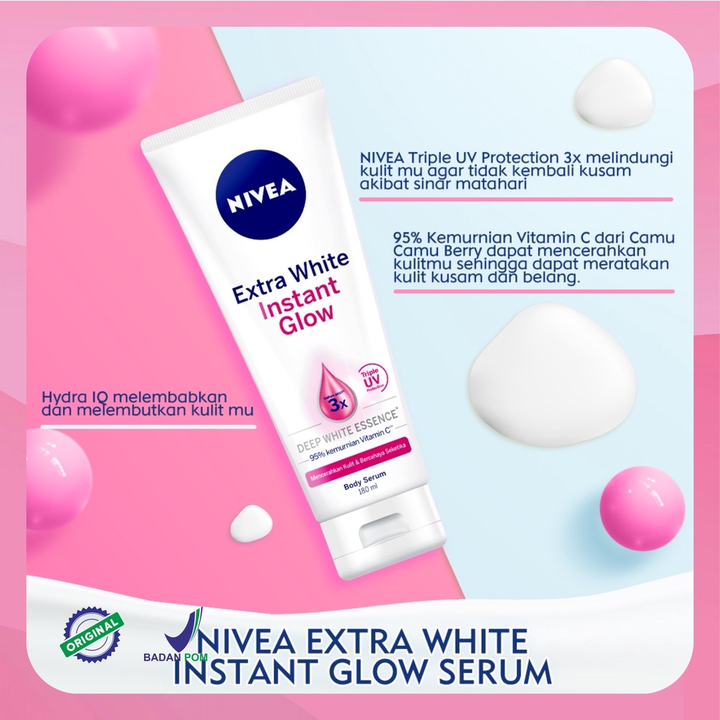 Nivea Extra White Body Serum Instant Glow 180ml