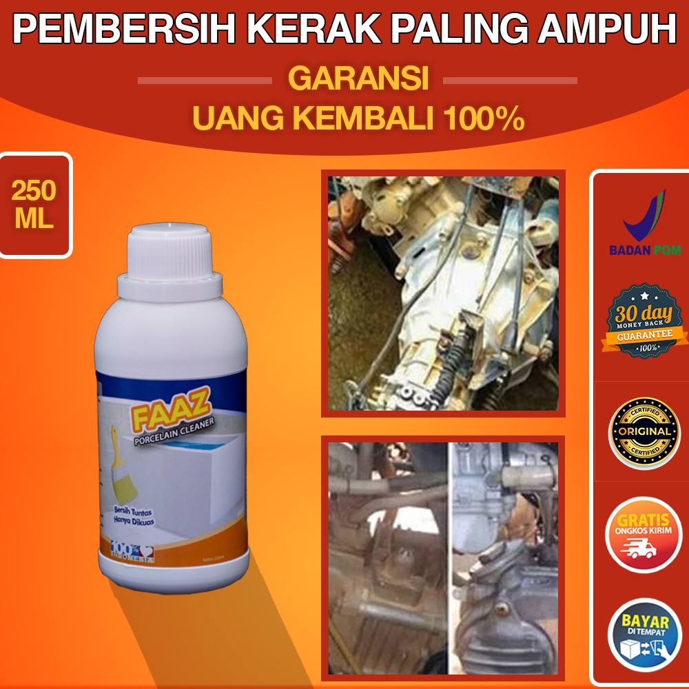 Sabun Pembersih Karat Paling Ampuh Pada Mesin Sepeda Motor & Mobil / Faaz Penghilang Karat 250ml