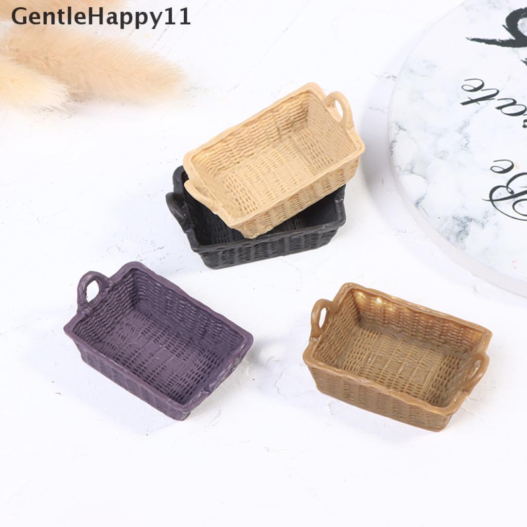 Gentlehappy Miniatur Keranjang Penyimpanan Makanan Bahan Resin Untuk Aksesoris Rumah Boneka 1 / 12