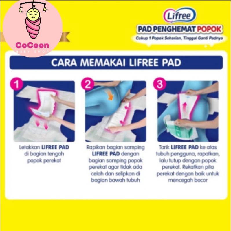 Pads Popok Dewasa Lifree Pad Penghemat Popok Perekat Tape 15 pcs