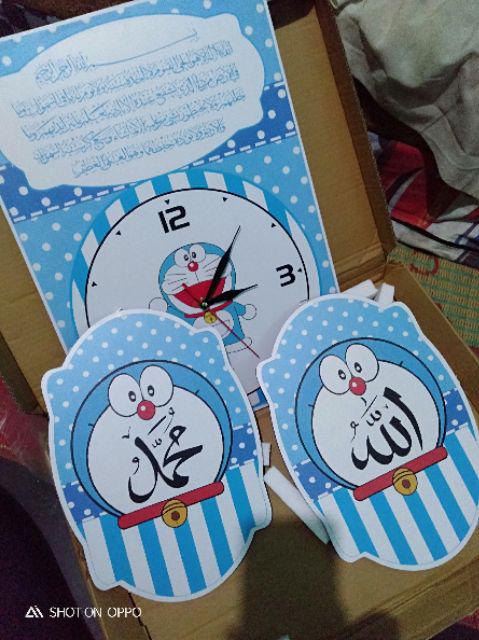 Jam Dinding 1 Set Karakter Doraemon