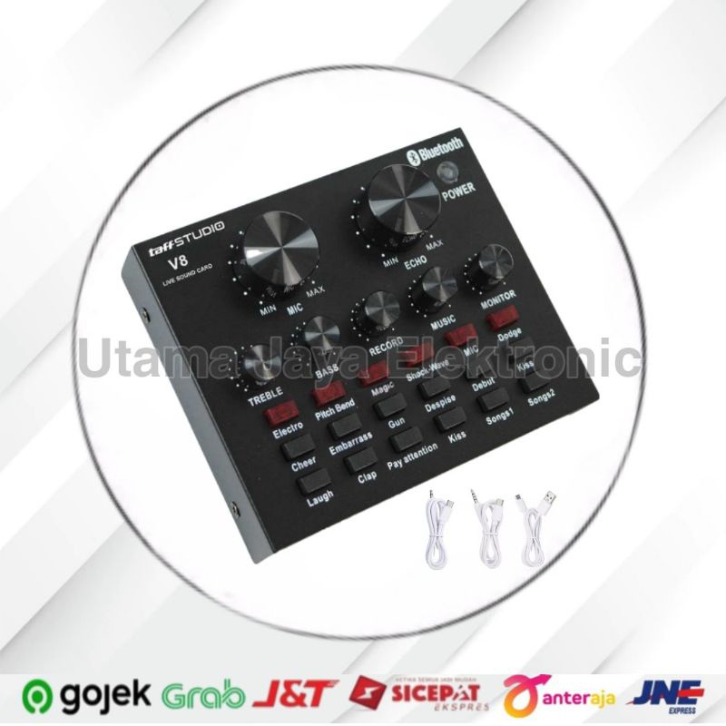 Paket Microphone BM8000 Soundcard Mixer V8 Stand Arm Recording Terbaik