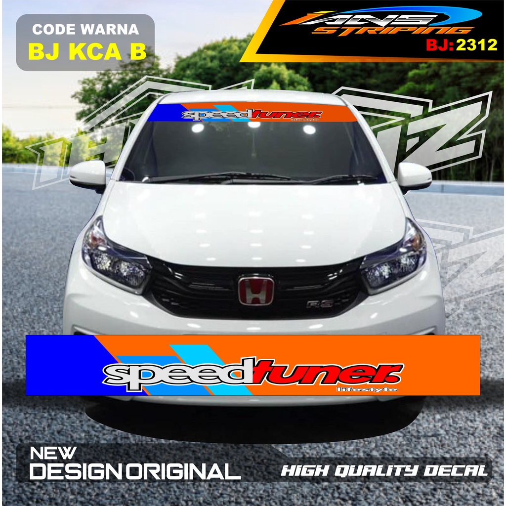 DECAL STIKER KACA DEPAN MOBIL BRIO / STICKER KACA DEPAN MOBIL HONDA JAZZ / VARIASI STIKER MOBIL AYLA / STIKER KACA MOBIL