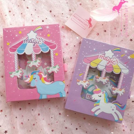 

DIARY UNICORN GEMBOK NOTEBOOK BUKU TULIS ANAK CATATAN KADO HADIAH CEWE