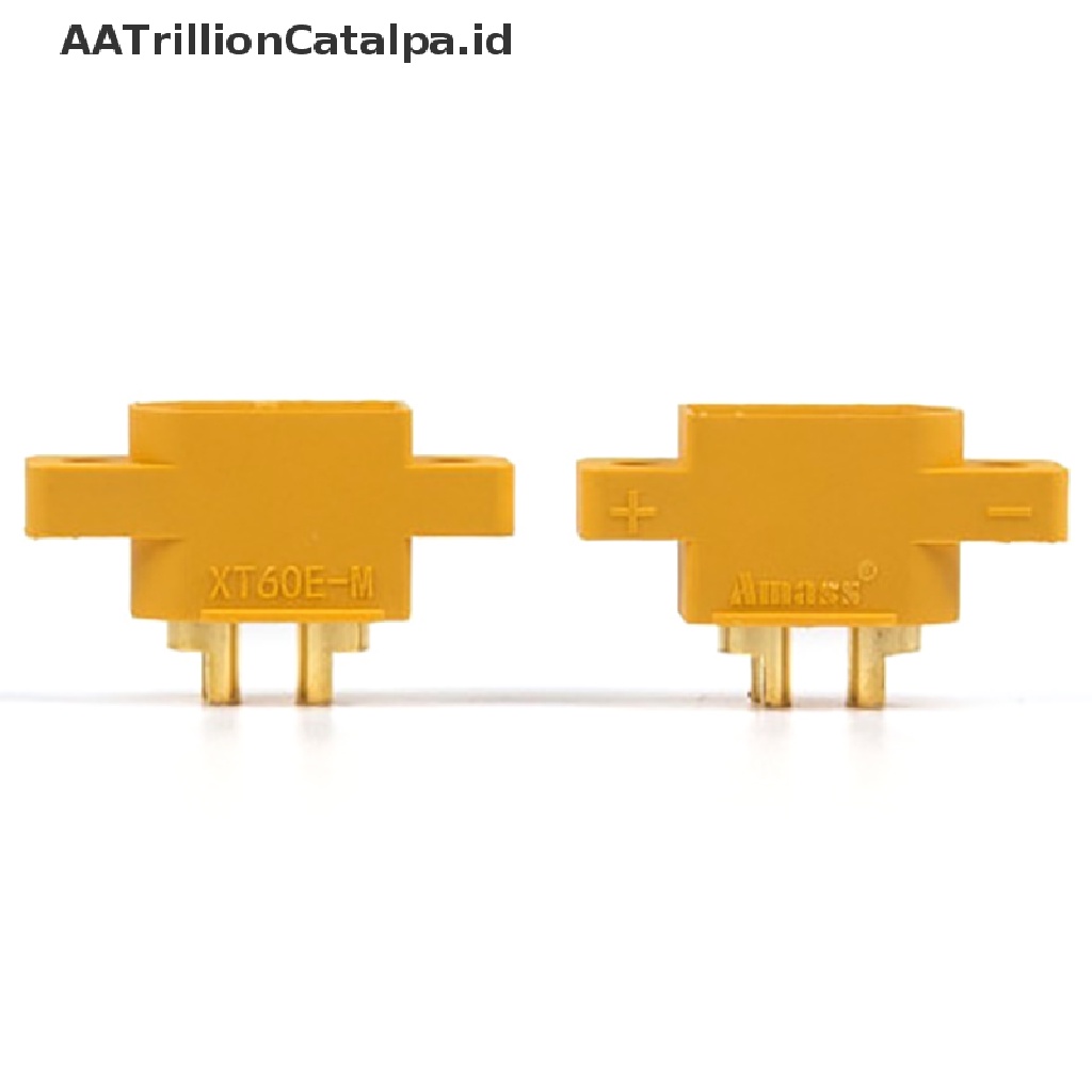 Aatrillioncatalpa 5pcs AMASS XT60E-M Mountable XT60 Male Plug Untuk RC Drone FPV Racing