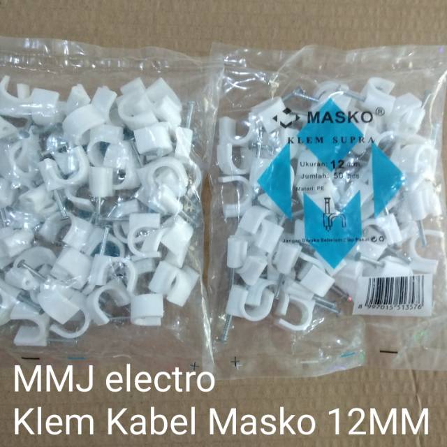 Klem Kabel Masko Supra 12MM - Paku Beton Asli