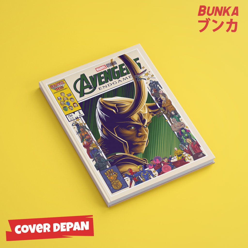 

Notebook Marvel Avengers Loki Hardcover A5 Buku Tulis Catatan Note Agenda Planner Jurnal
