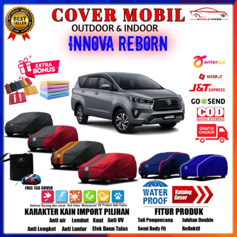 Body Cover Mobil Innova Waterproof / Sarung Mobil Innova Reborn Anti Air / Selimut Tutup Penutup Mantol Kerudung Mantel Mobil Inova Reborn Waterproof Outdoor Anti Air