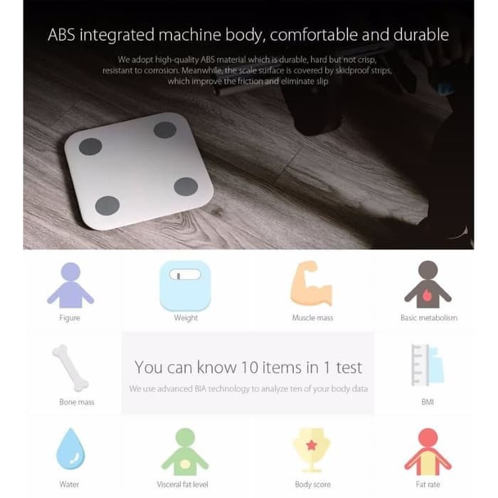 Xiaomi Mi Smart Body Fat Scale 2 LED Timbangan Badan Digital Seri 2019