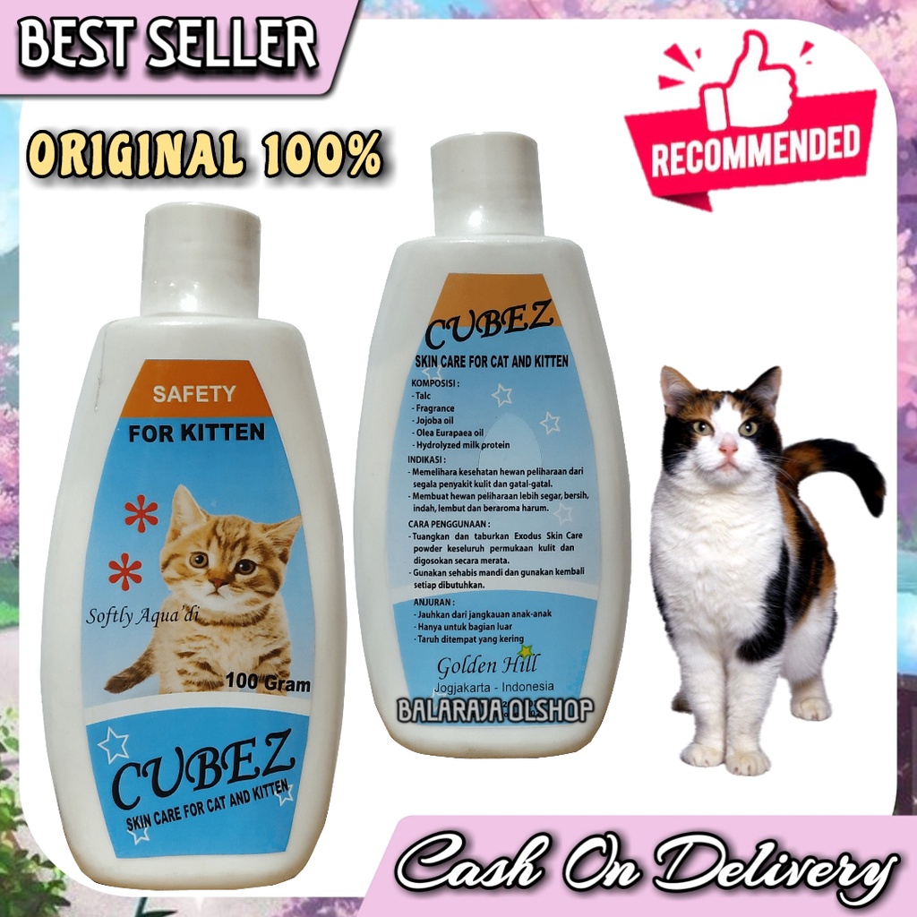 BEDAK KUCING ANTI JAMUR GATAL BAKTERI KITTEN SOFTLY AQUA CUBEZ SKIN CARE