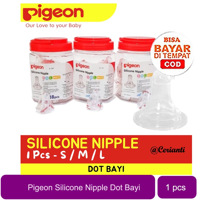 [PER PCS] DOT BAYI PIGEON SILLICONE NIPPLE TOPLES S | M | L (bijian)_Cerianti