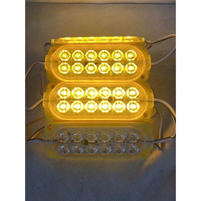 LAMPU LED MODUL 12 LED LAMPU KOLONG/BAK 12LED FLASH 2WARNA 12V/24V MOTOR MOBIL BIS TRUK DLL