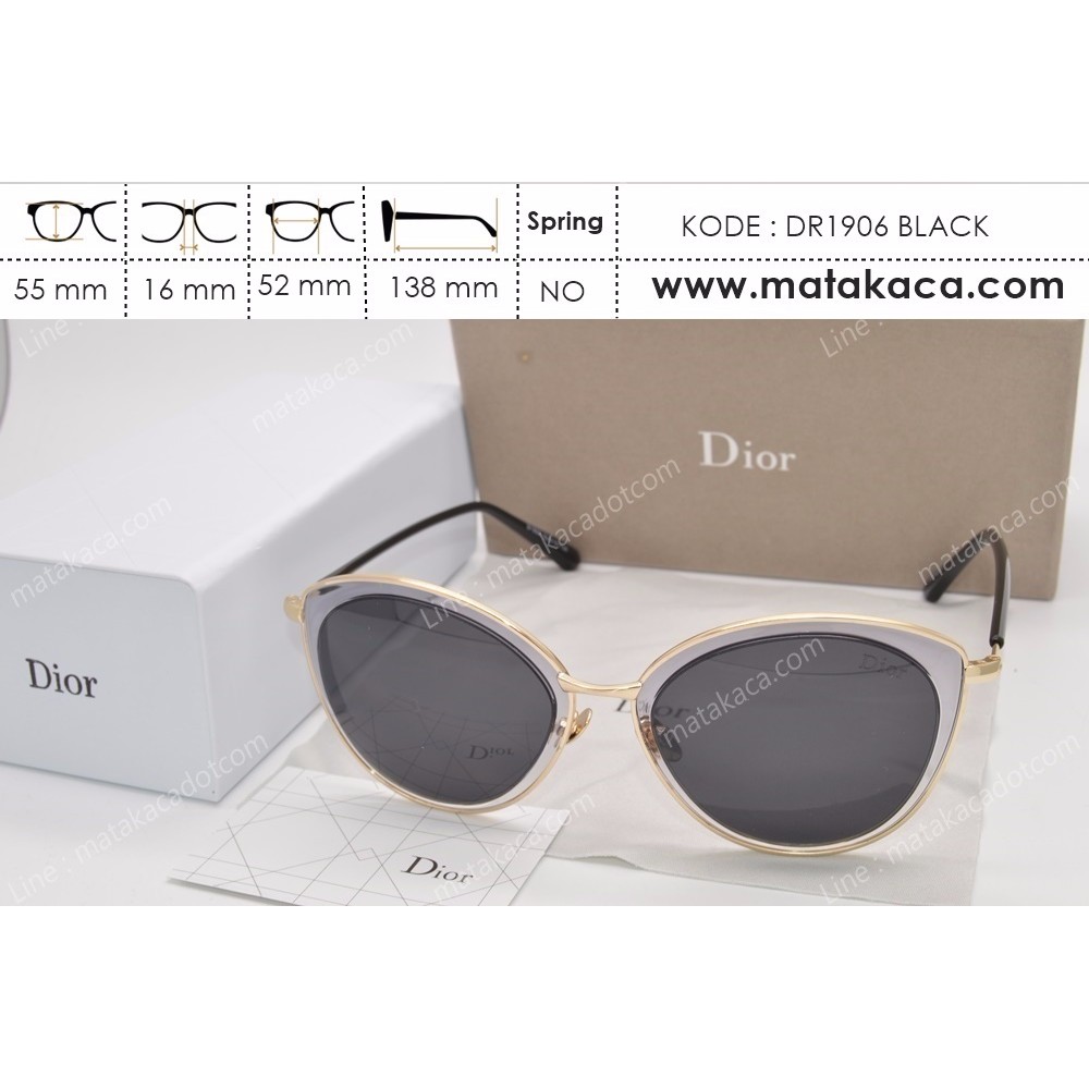 Kacamata Sunglass Dior DR1906 Black