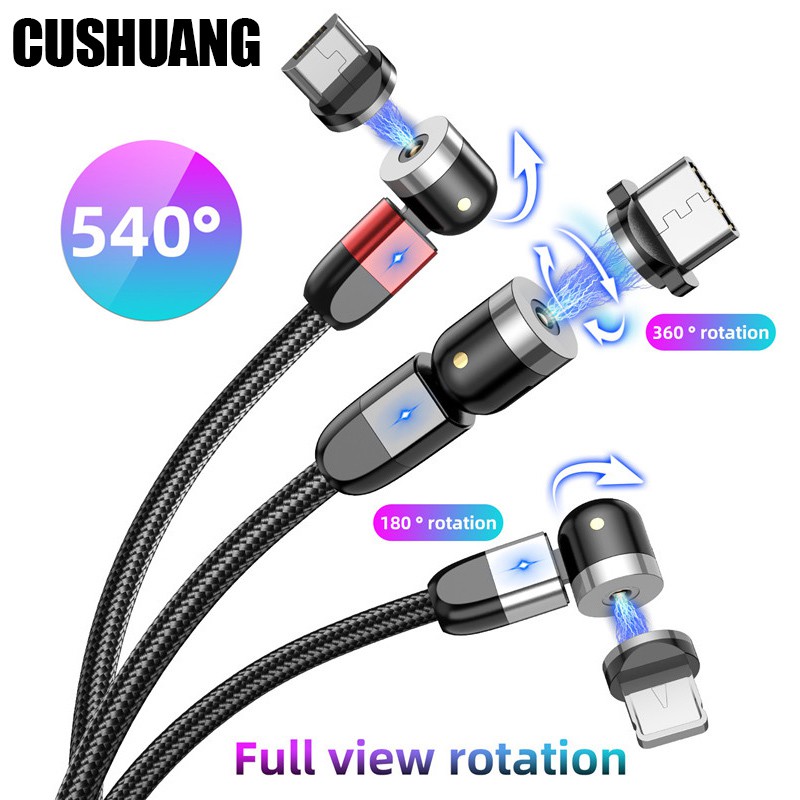 Kabel Charger Magnetik USB Tipe C Magnetik 360 Derajat