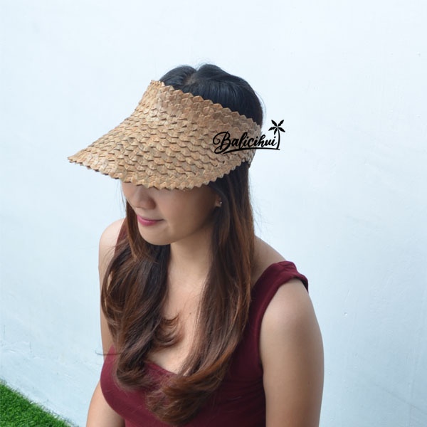 Balicihui Topi Anyaman Topi Golf Wanita Bahan Anyaman Lontar Topi Bali