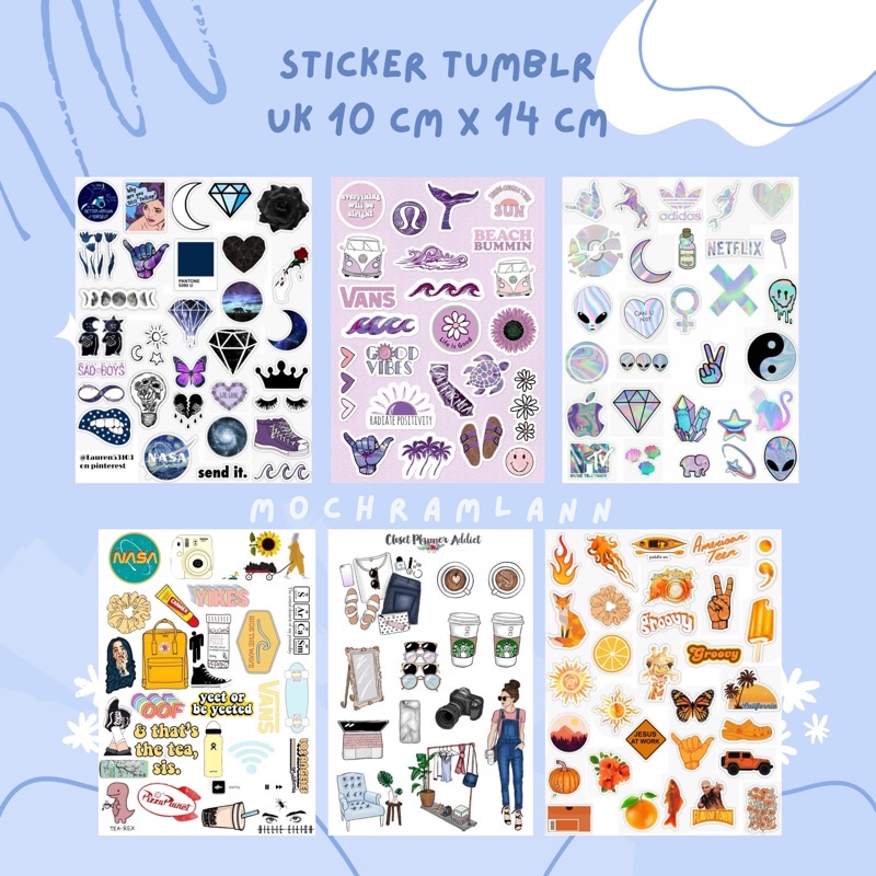 [ PART 3 ] STICKER TUMBLR AESTHETIC/ STIKER JURNAL/ STIKER CASE HP/ STIKER LAPTOP