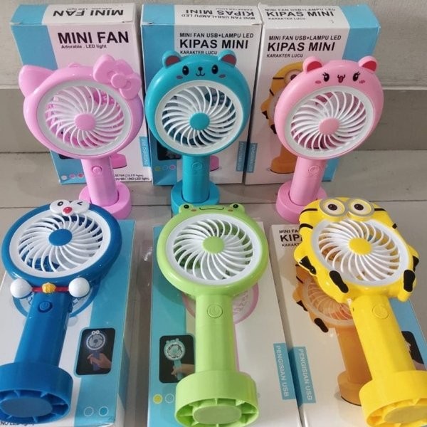 Promo Terbaru!!! Kipas Angin Karakter Mini Fan Portable Bisa Tegak Multifungsi/sesuai Stok