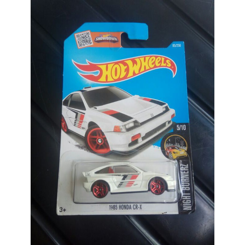 hotwheels 1985 HONDA CR-X putih HW NIGHT BURNERZ