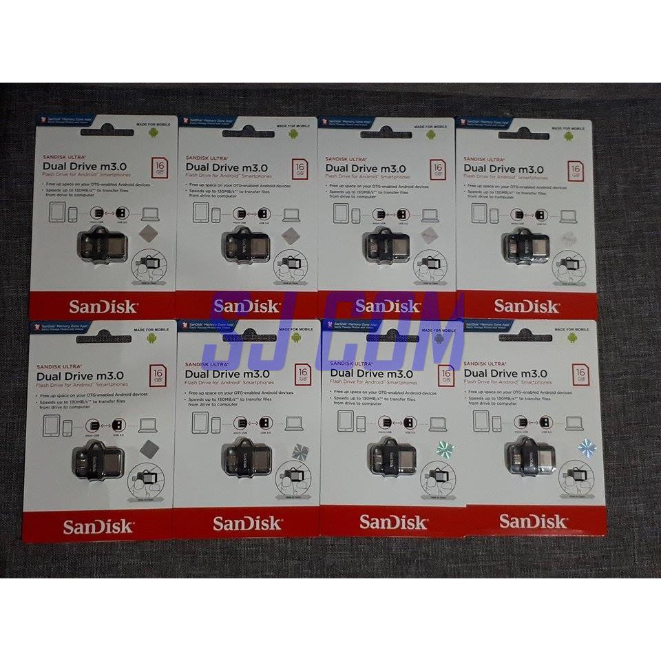 SanDisk Ultra Dual Drive M3.0 16GB USB 3.0 OTG Flash Drive Garansi Resmi