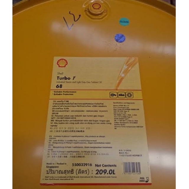 Oli Shell T 68 Pelumas 209Liter