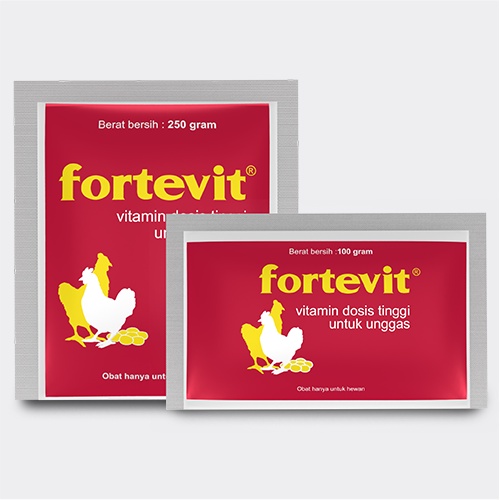 FORTEVIT 10 gr - Vitamin Ayam Unggas Anti Stress & Produksi Tingi