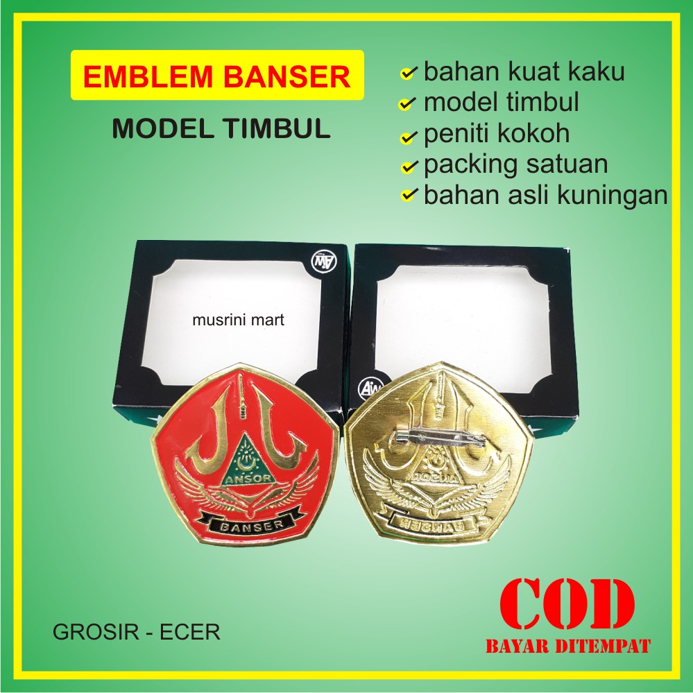 Emblem Banser Emblem Baret Banser Pin Baret Banser Timbul Musrini Mart